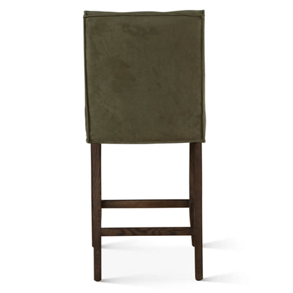 18" Green Eco Suede Counter Chair