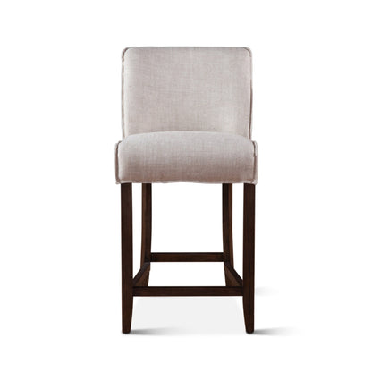 20" Beige Linen Counter Chair