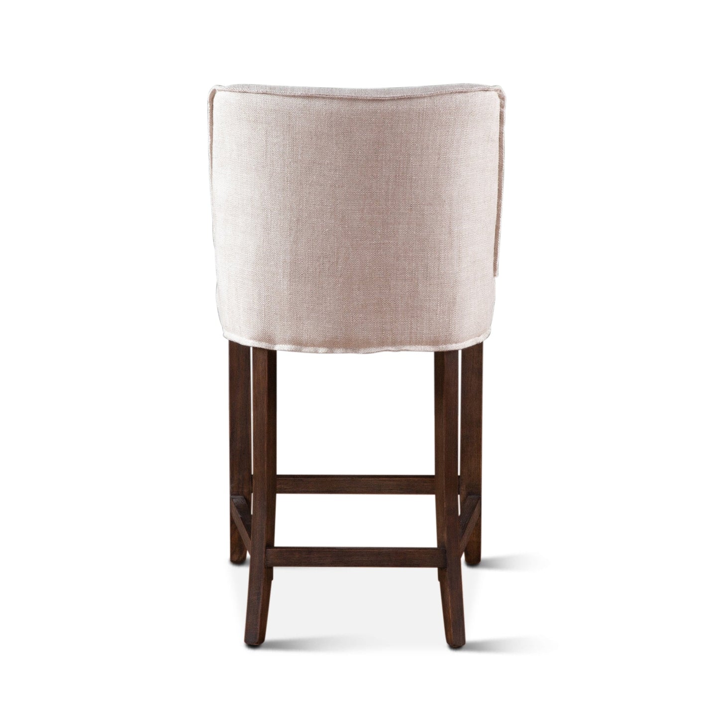 20" Beige Linen Counter Chair