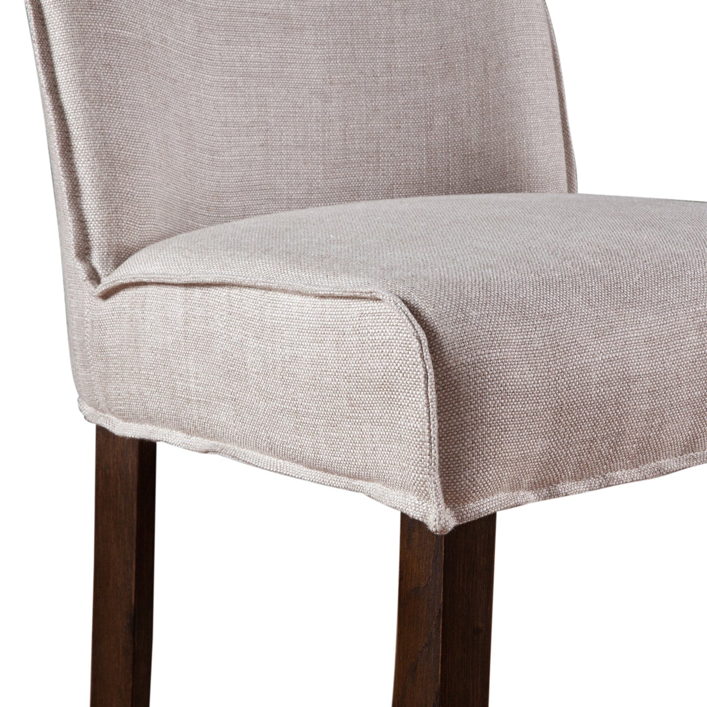 20" Beige Linen Counter Chair