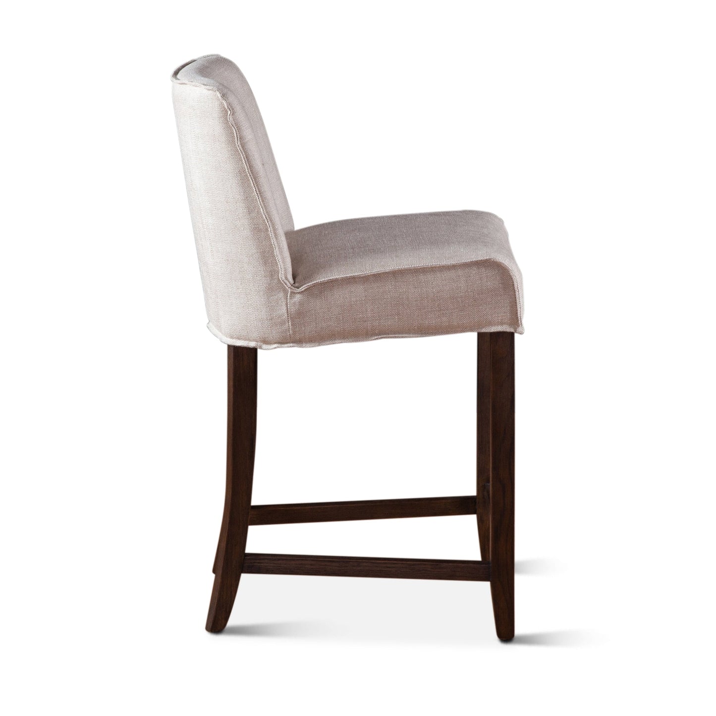 20" Beige Linen Counter Chair