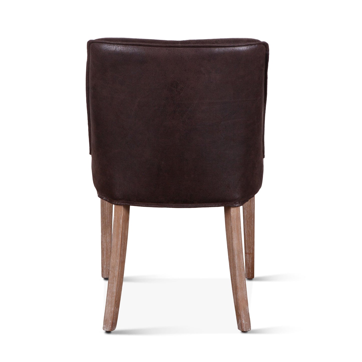 19" Dining Chair in Dark Brown Leather
