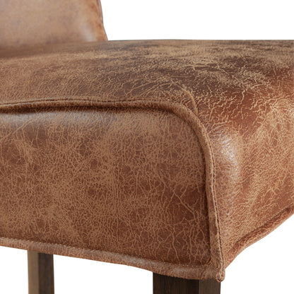 19" Dining Chair in Tan Leather