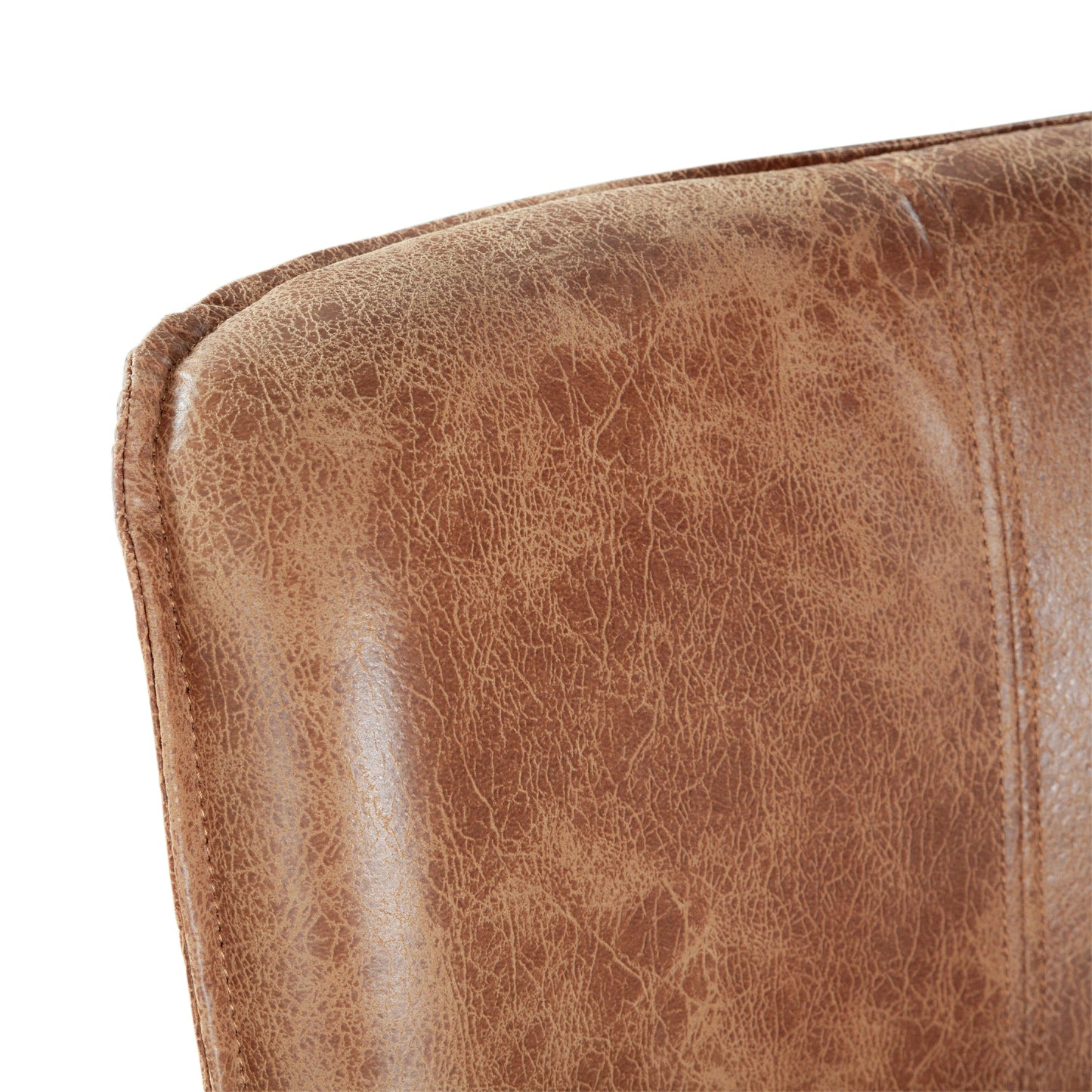 20" Tan Leather Counter Chair