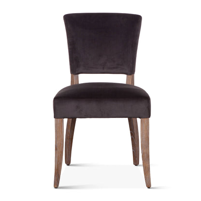20" Asphalt Velvet Dining Chair