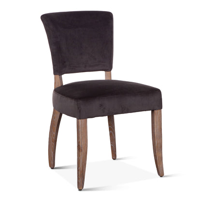 20" Asphalt Velvet Dining Chair
