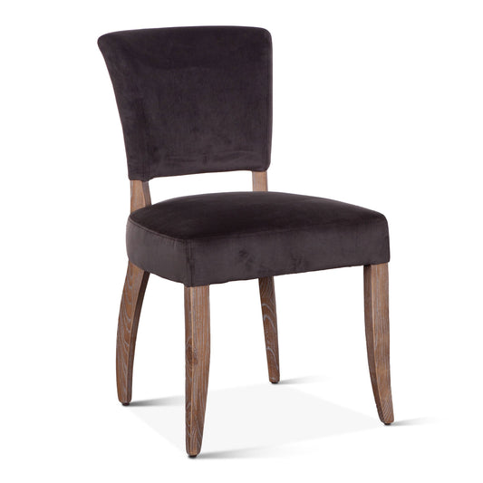 20" Asphalt Velvet Dining Chair