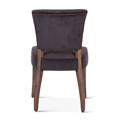 20" Asphalt Velvet Dining Chair