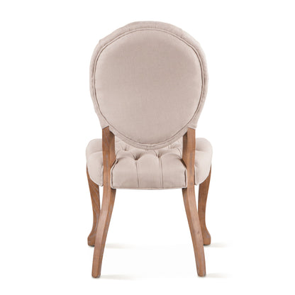 21" Beige Linen Dining Chair
