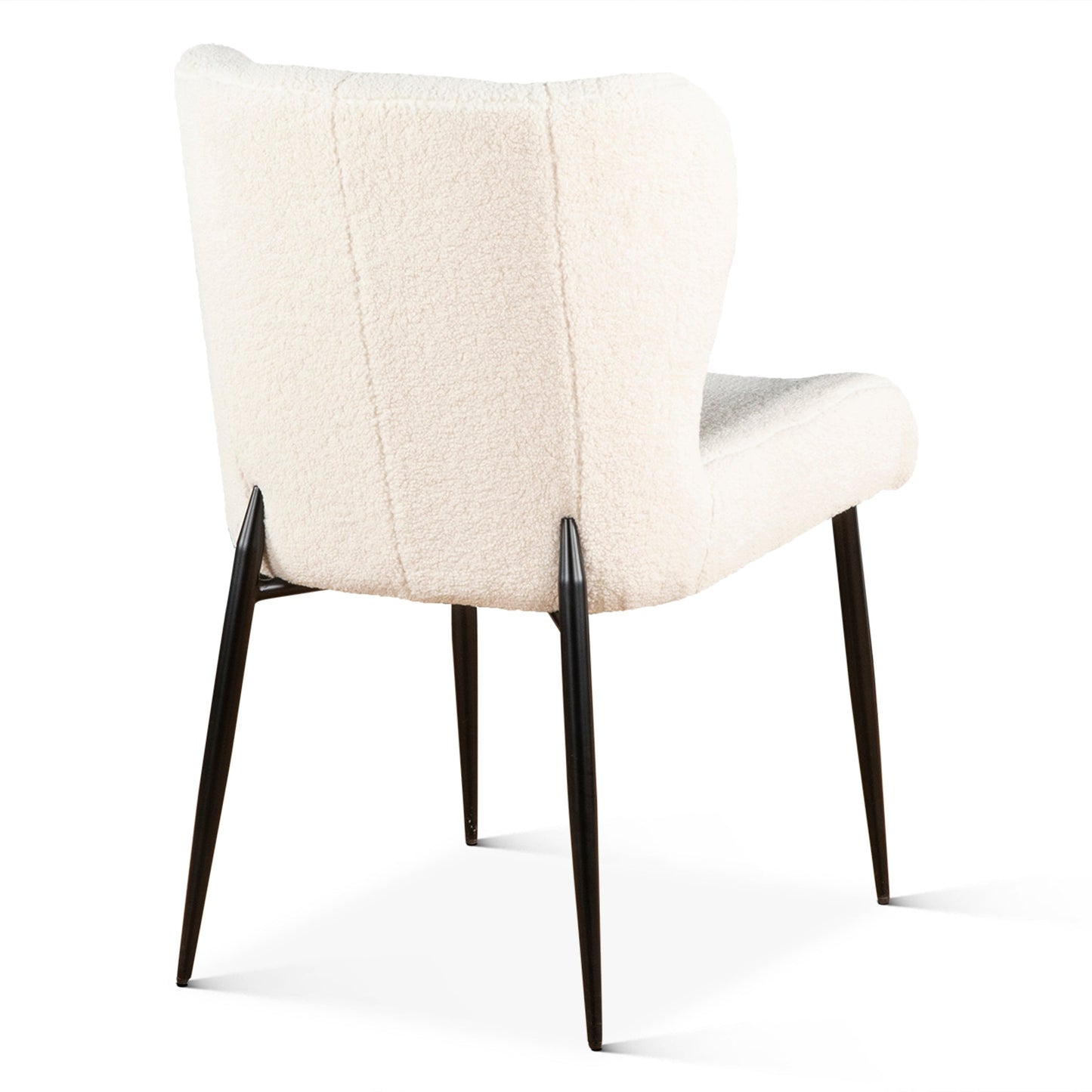 20" Dining Chair in White Bouclé