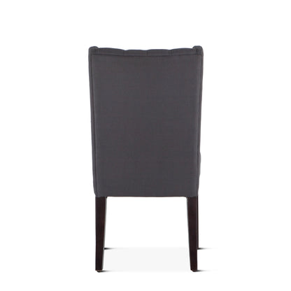 20" Gray Linen Tufted Dining Chair