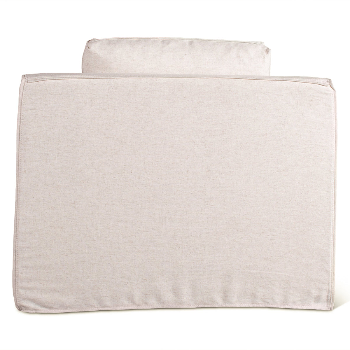 37" White Linen Slipcovered Accent Chair