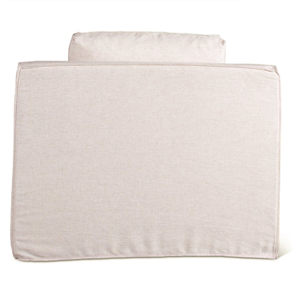 37" White Linen Slipcovered Accent Chair