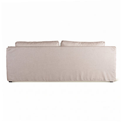 87" White Linen Slipcovered Sofa
