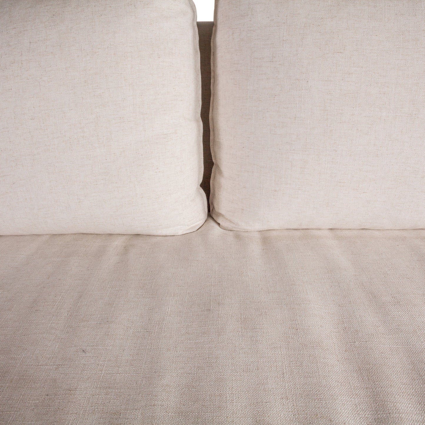 87" White Linen Slipcovered Sofa