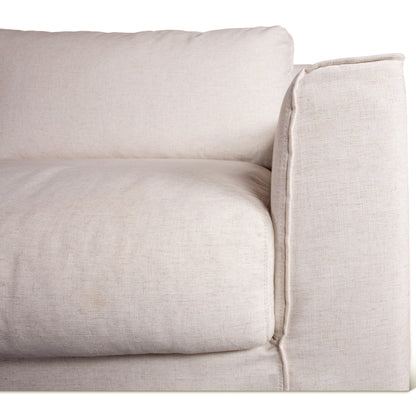 87" White Linen Slipcovered Sofa
