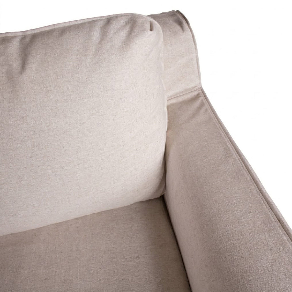 87" White Linen Slipcovered Sofa