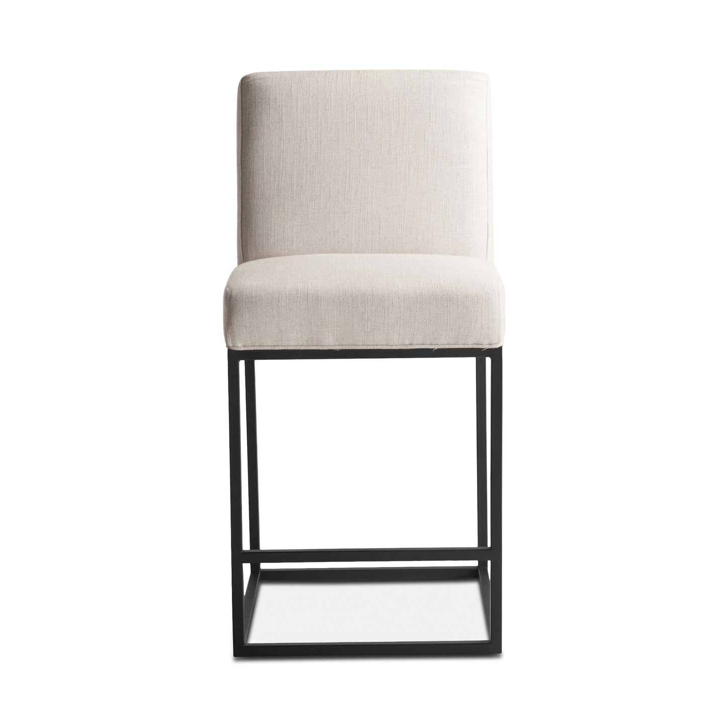 20" Off-White Linen Upholstered Counter Chair