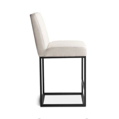 20" Off-White Linen Upholstered Counter Chair