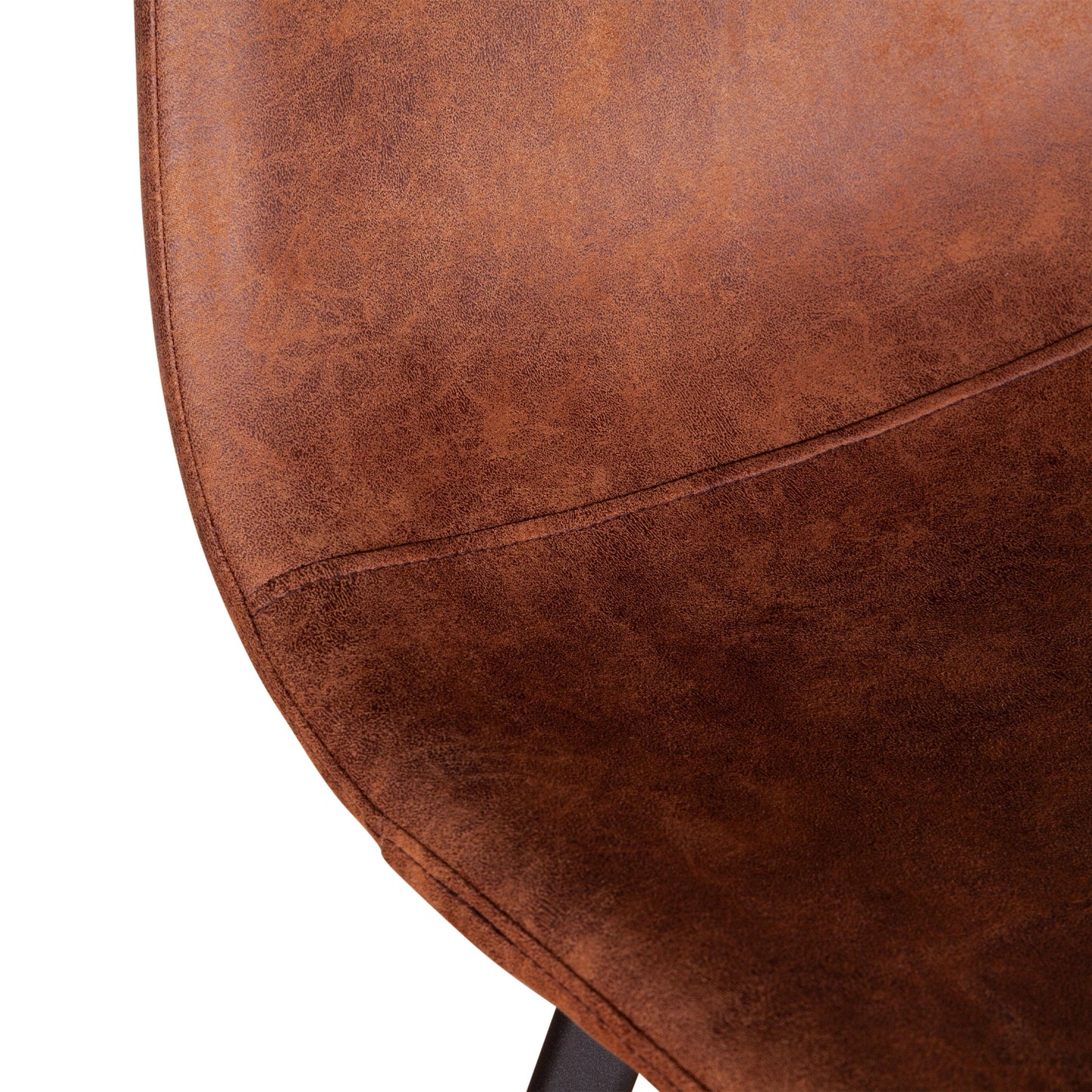 18" Trapper Brown Microfiber Bar Chair
