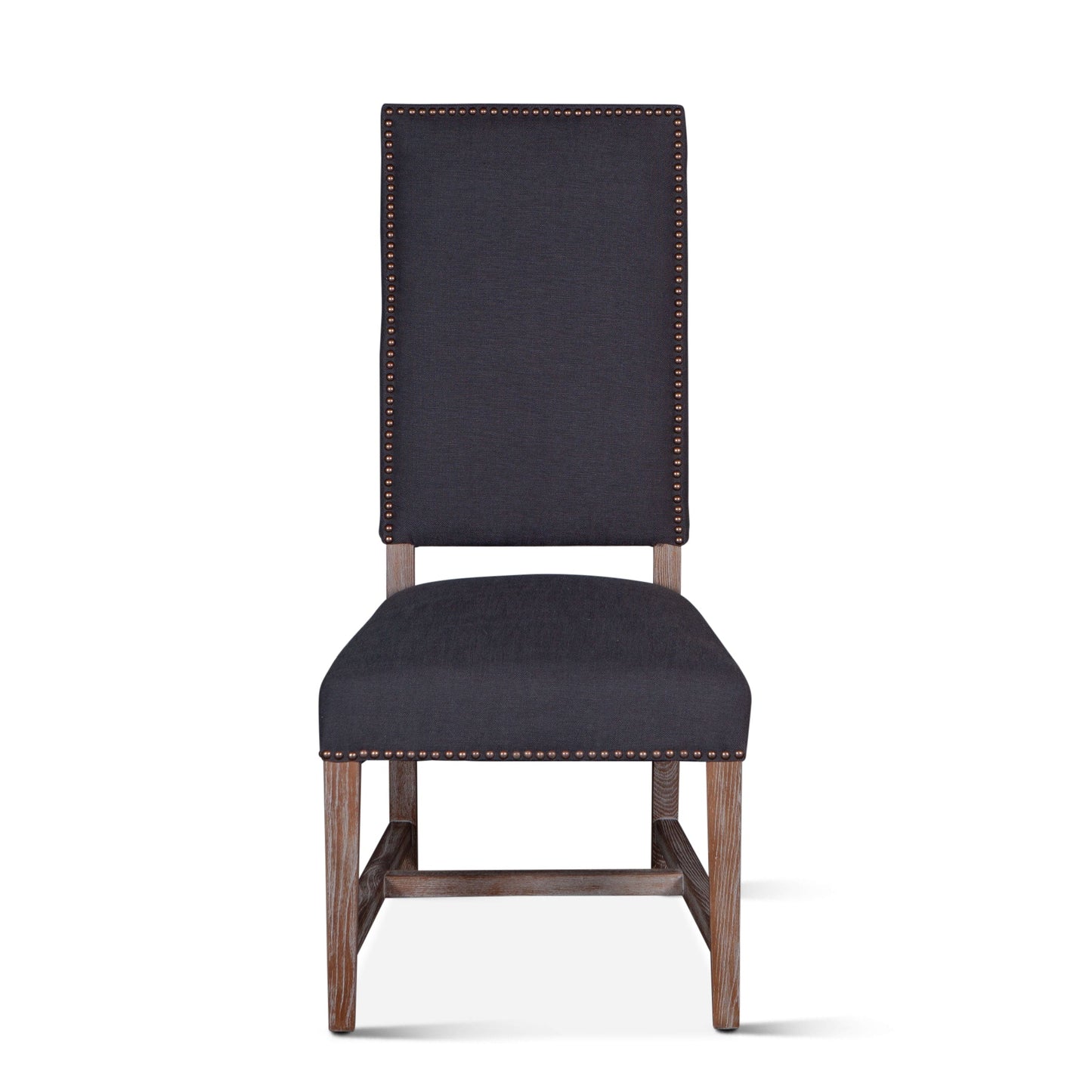 21" Upholstered Dining Chair in Dark Gray Linen