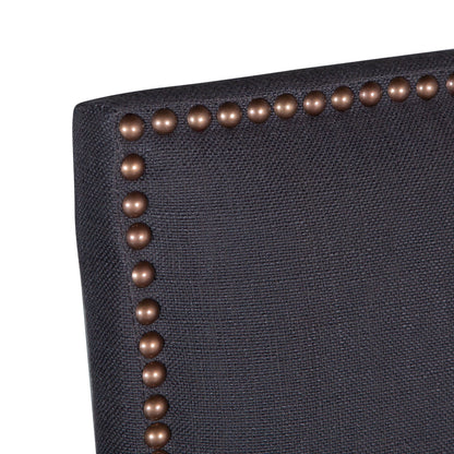 21" Upholstered Dining Chair in Dark Gray Linen