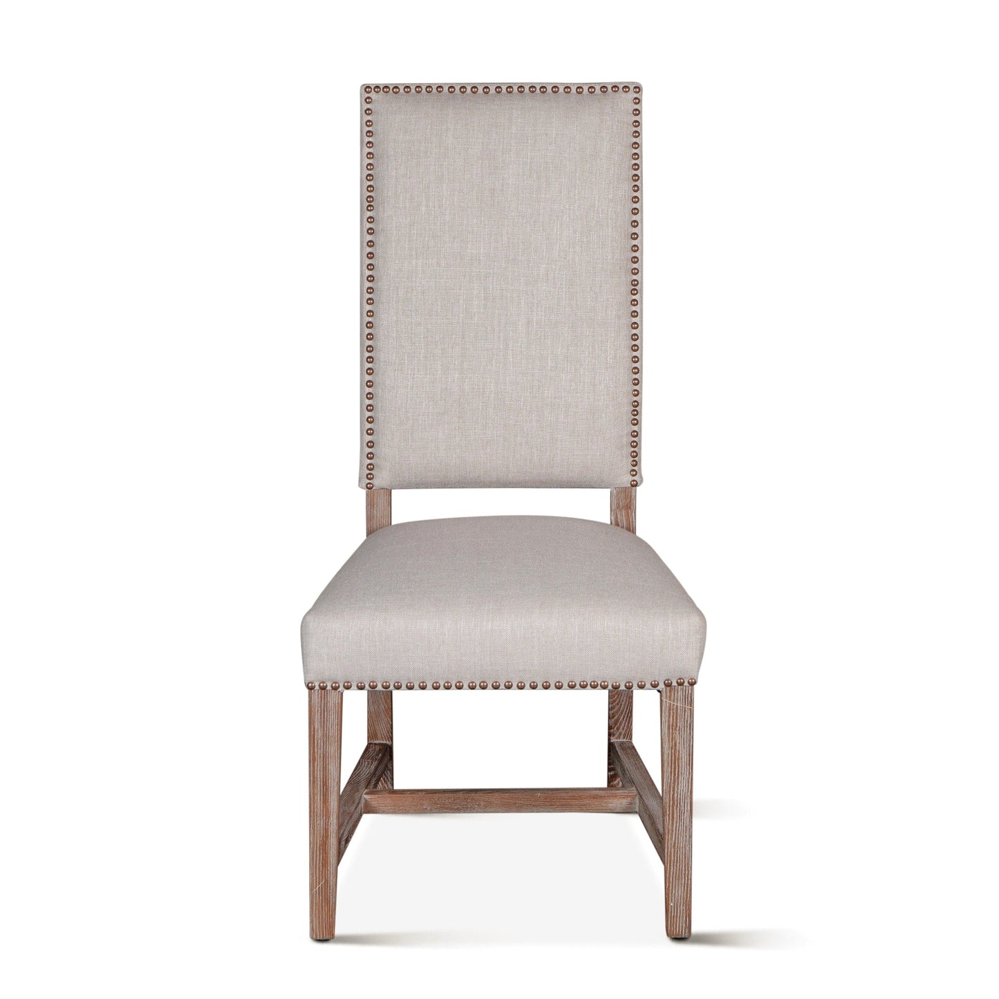 21" Upholstered Dining Chair in Greige Linen