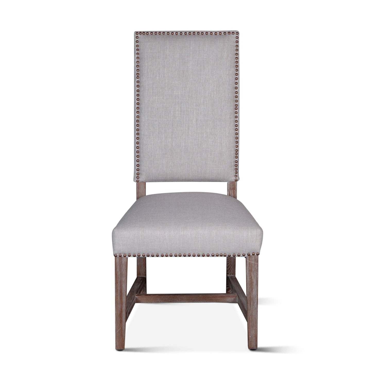 21" Upholstered Dining Chair in Greige Linen