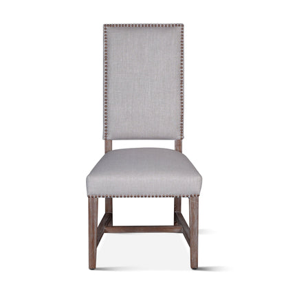 21" Upholstered Dining Chair in Greige Linen