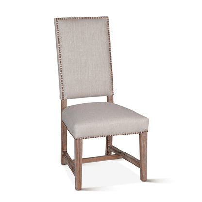 21" Upholstered Dining Chair in Greige Linen