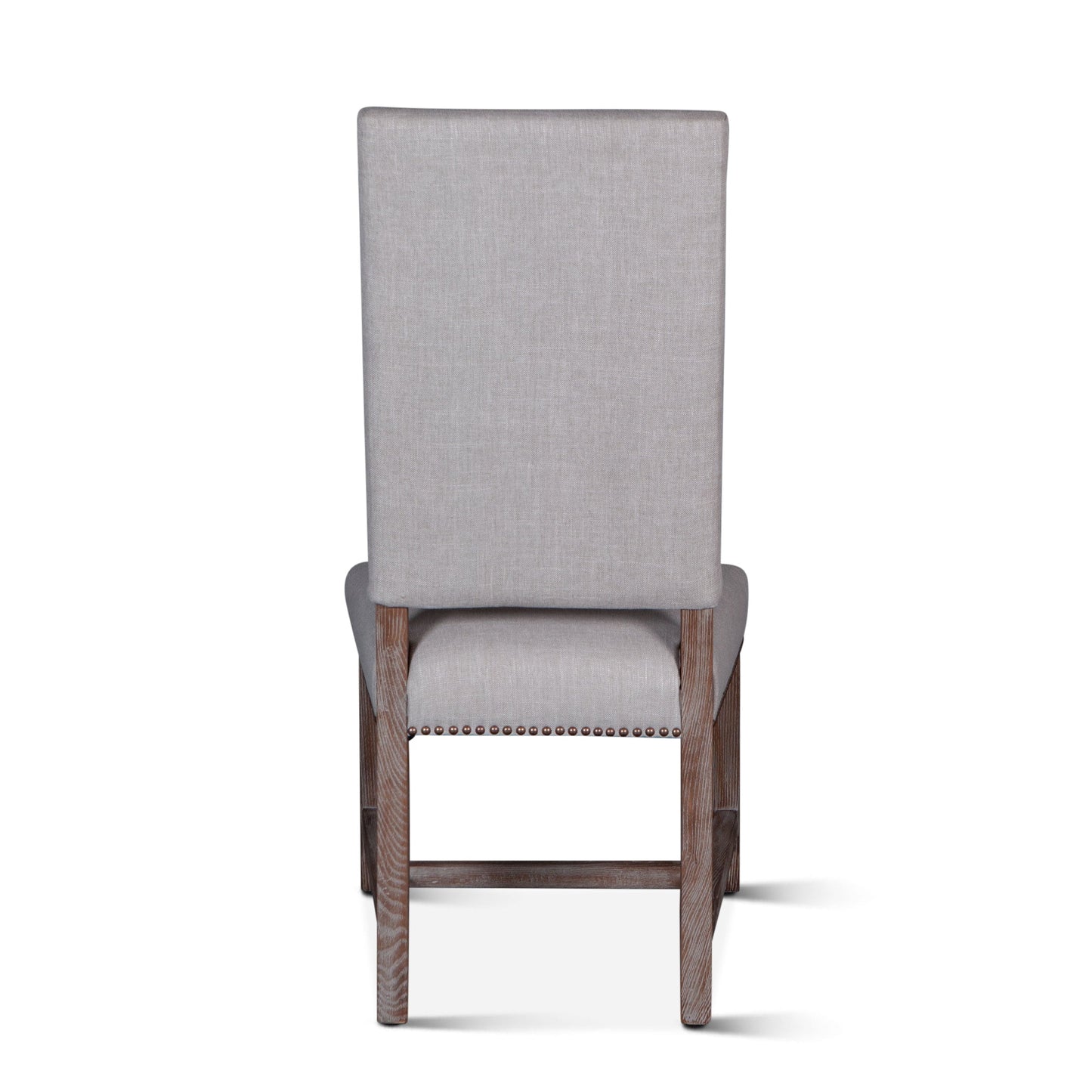 21" Upholstered Dining Chair in Greige Linen