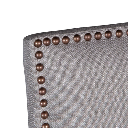 21" Upholstered Dining Chair in Greige Linen