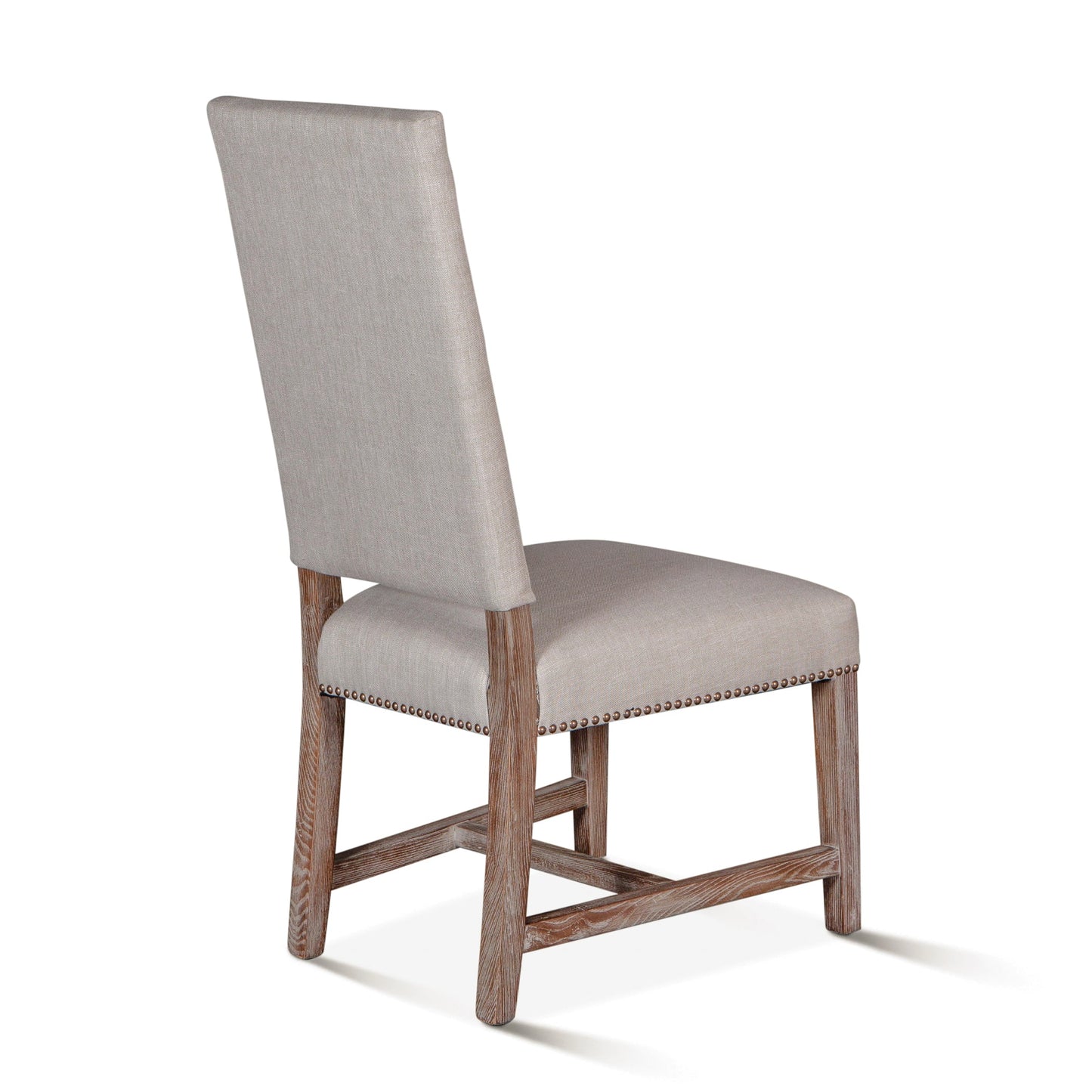 21" Upholstered Dining Chair in Greige Linen