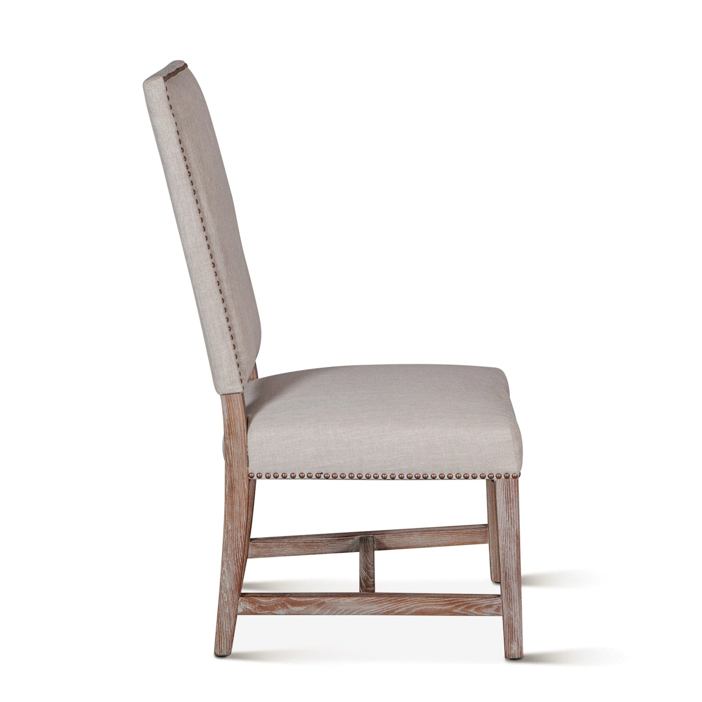 21" Upholstered Dining Chair in Greige Linen