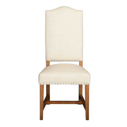 21" Natural Linen Dining Chair