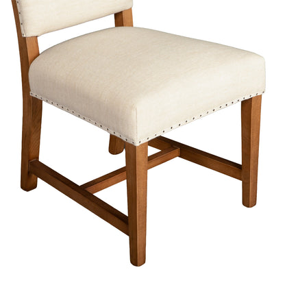 21" Natural Linen Dining Chair