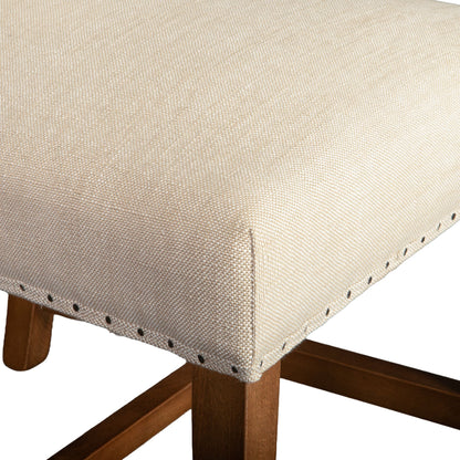 21" Natural Linen Dining Chair