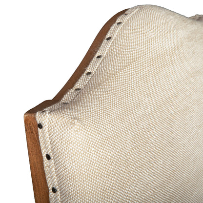 21" Natural Linen Dining Chair