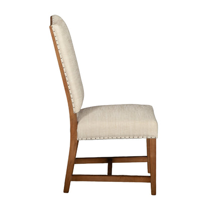 21" Natural Linen Dining Chair