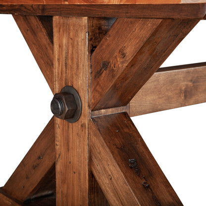 88–110" Earth Birch Wood Extension Dining Table
