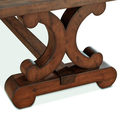 108" Chestnut Wood Dining Table