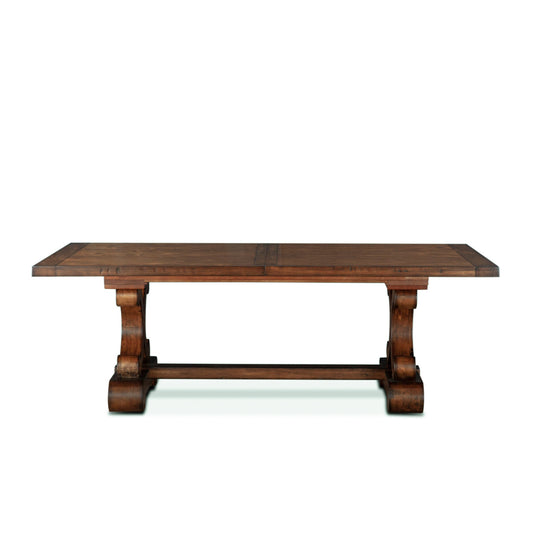 88" Chestnut Wood Dining Table