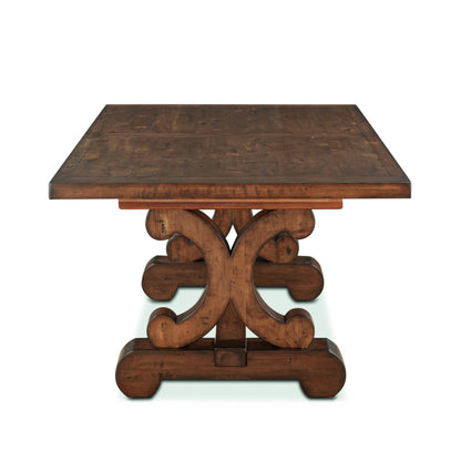 88" Chestnut Wood Dining Table