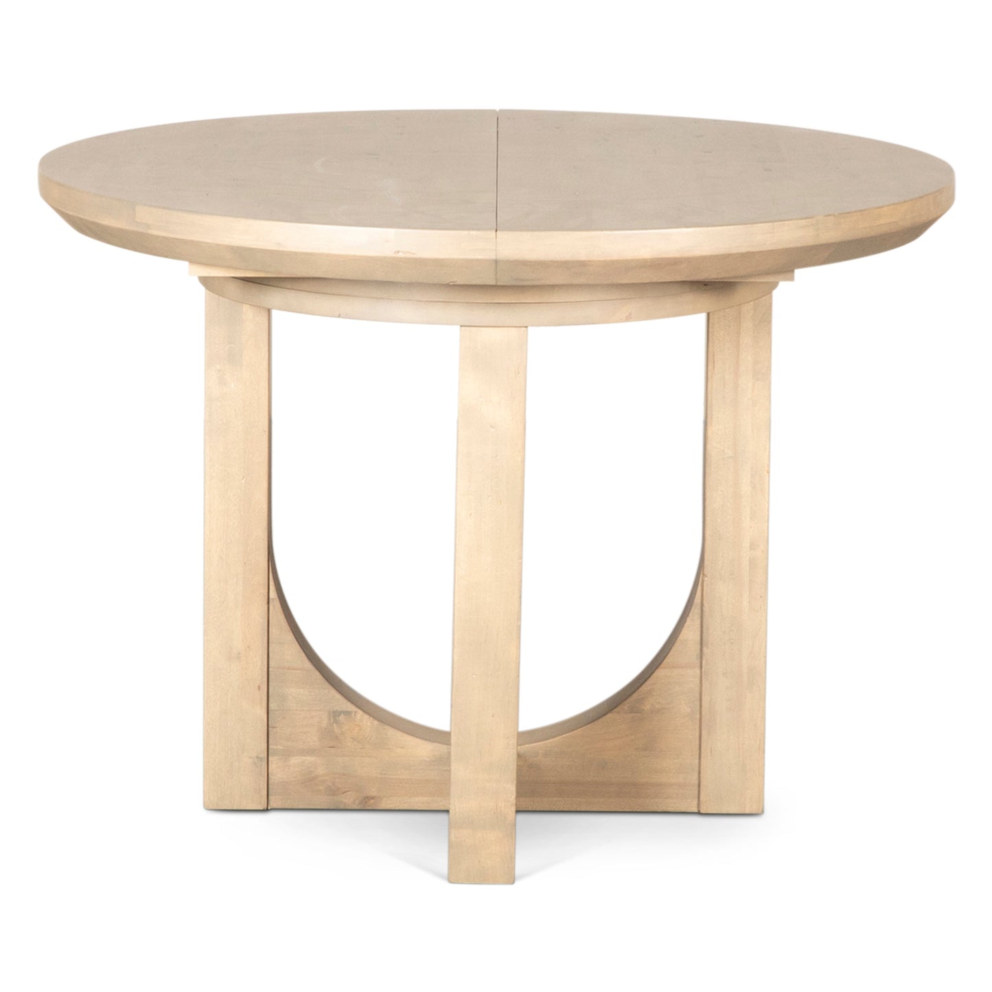 42" Gray Birch Wood Round Dining Table