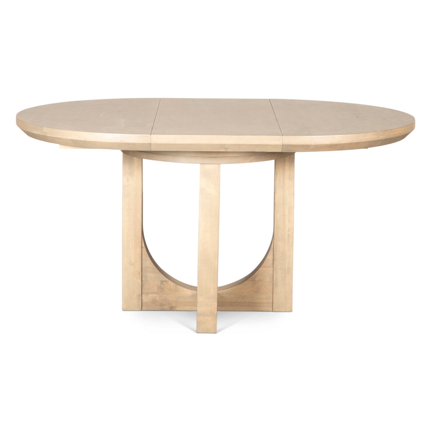42" Gray Birch Wood Round Dining Table