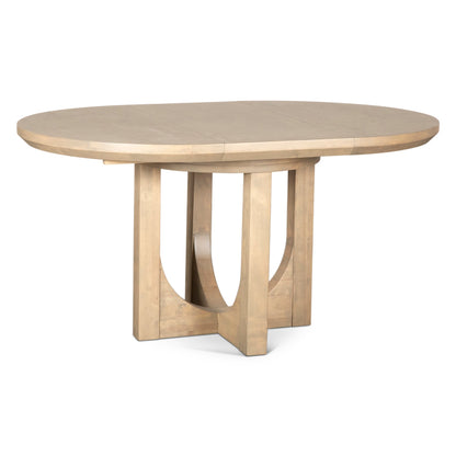 42" Gray Birch Wood Round Dining Table