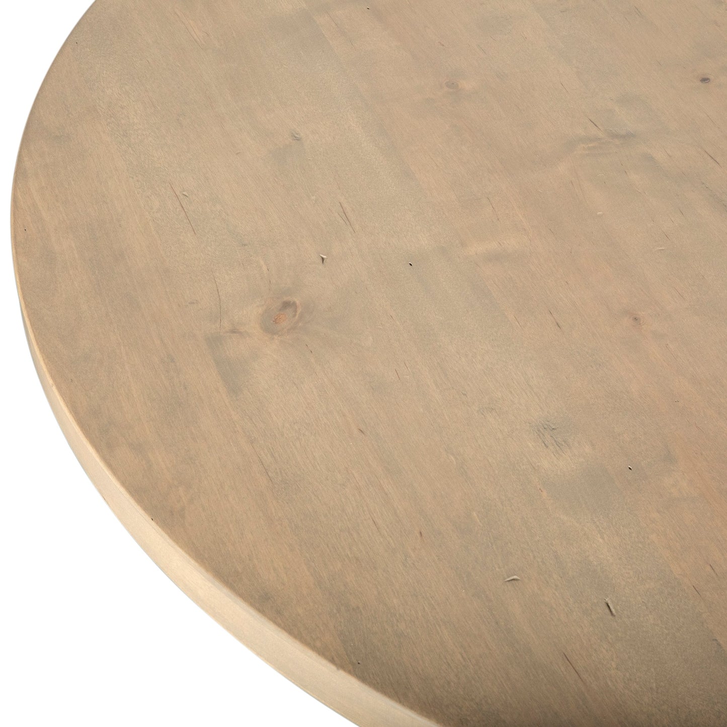 42" Gray Birch Wood Round Dining Table