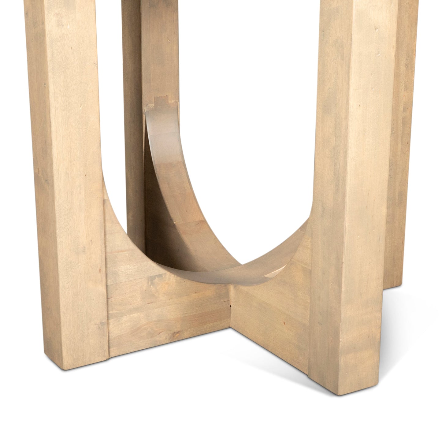 42" Gray Birch Wood Round Dining Table