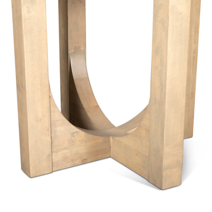 42" Gray Birch Wood Round Dining Table
