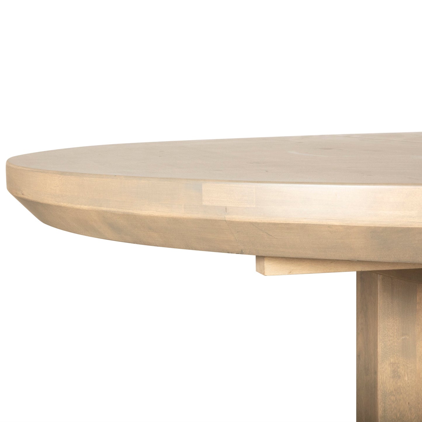 42" Gray Birch Wood Round Dining Table
